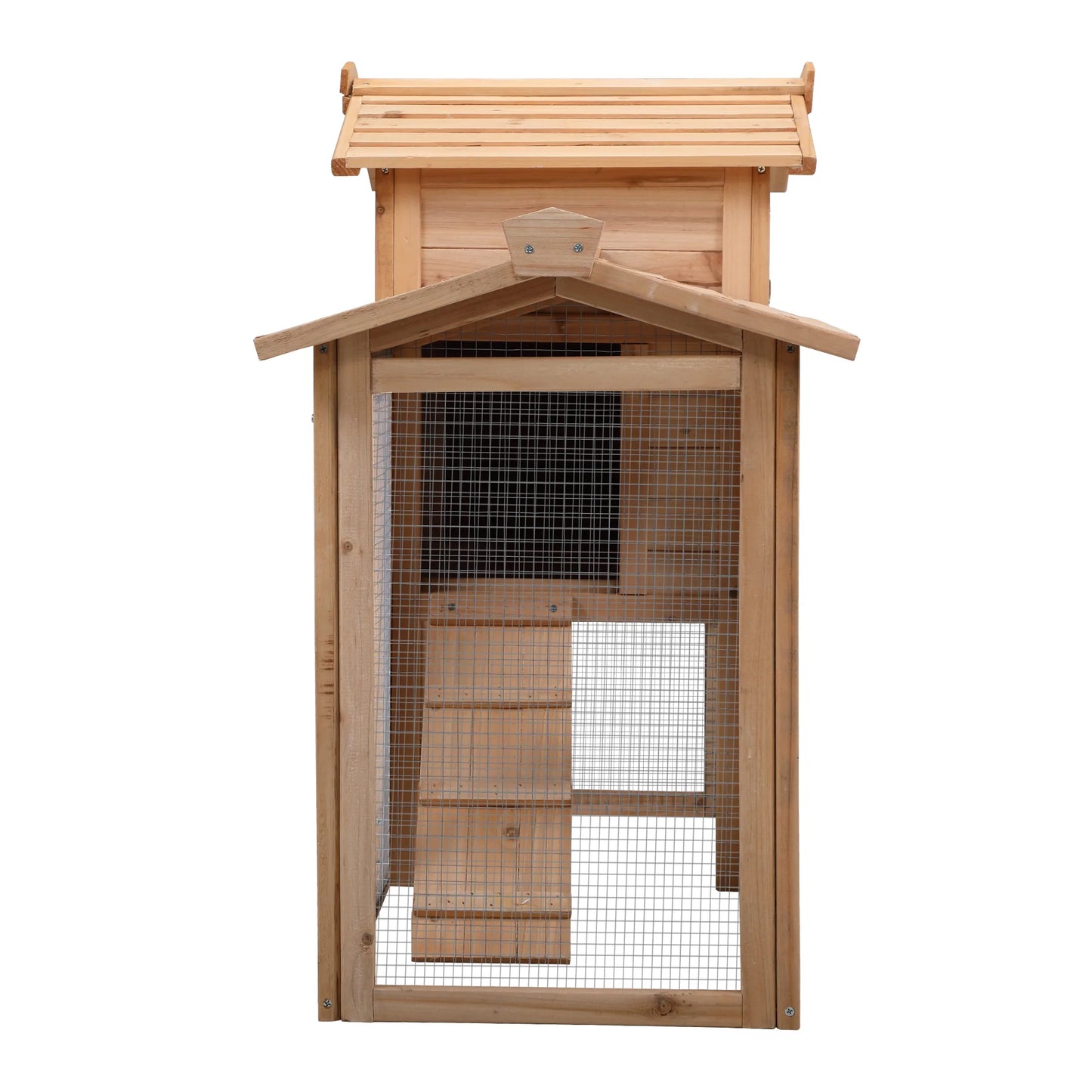 Outdoor Wooden Pet Wooden House with Ventilation Gridding Fences