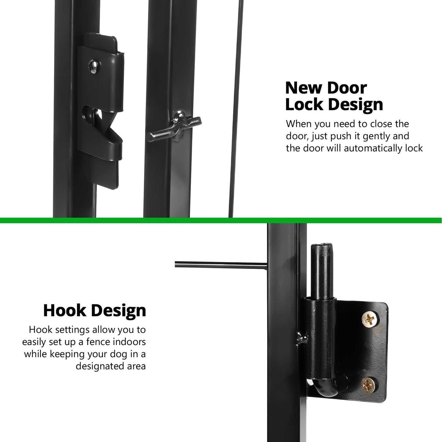 Pet Fence Barrier in Black 32x24 Inches