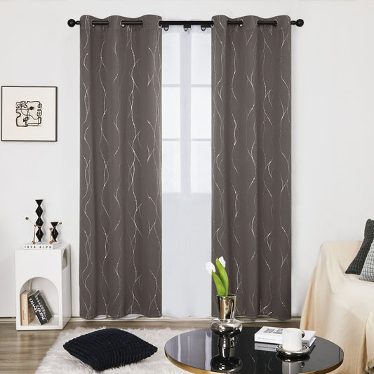 Curtain 2 Panels Size 42x108 Inches Color Taupe