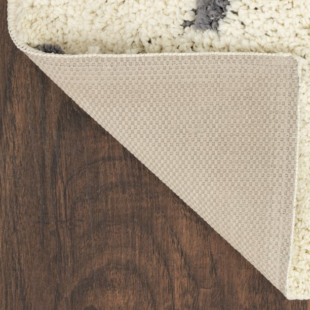 Diamond Plush Contemporary Cream Area Rug