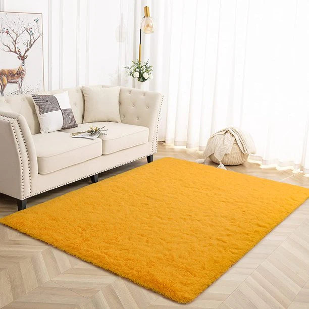 Area Rug Modern Rugs for Bedroom 2x3 Feet Orange