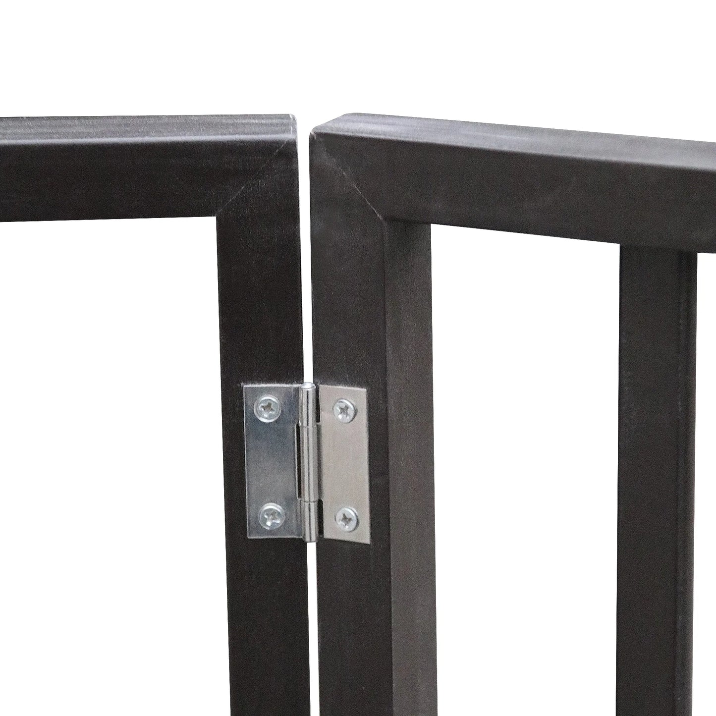 Folding Wooden Pet Gate in Dark Brown