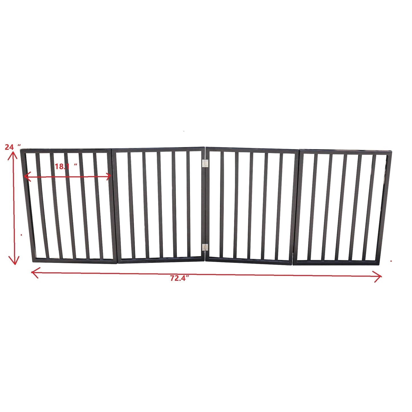 Folding Wooden Pet Gate in Dark Brown
