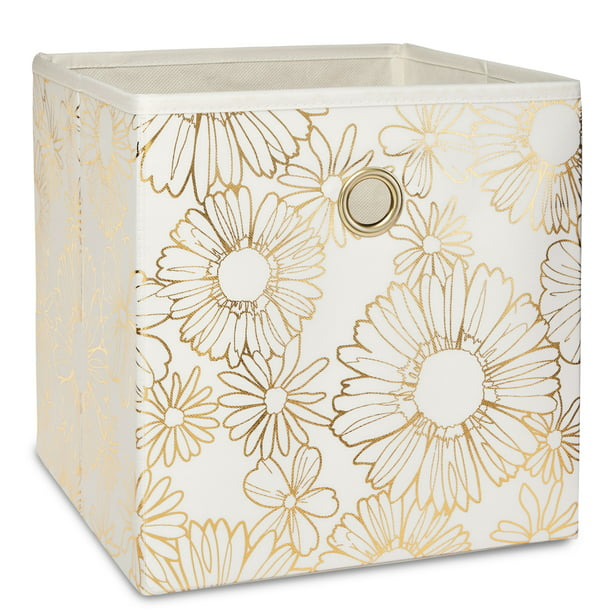 Storage Bins Gold Metallic 4 Pack