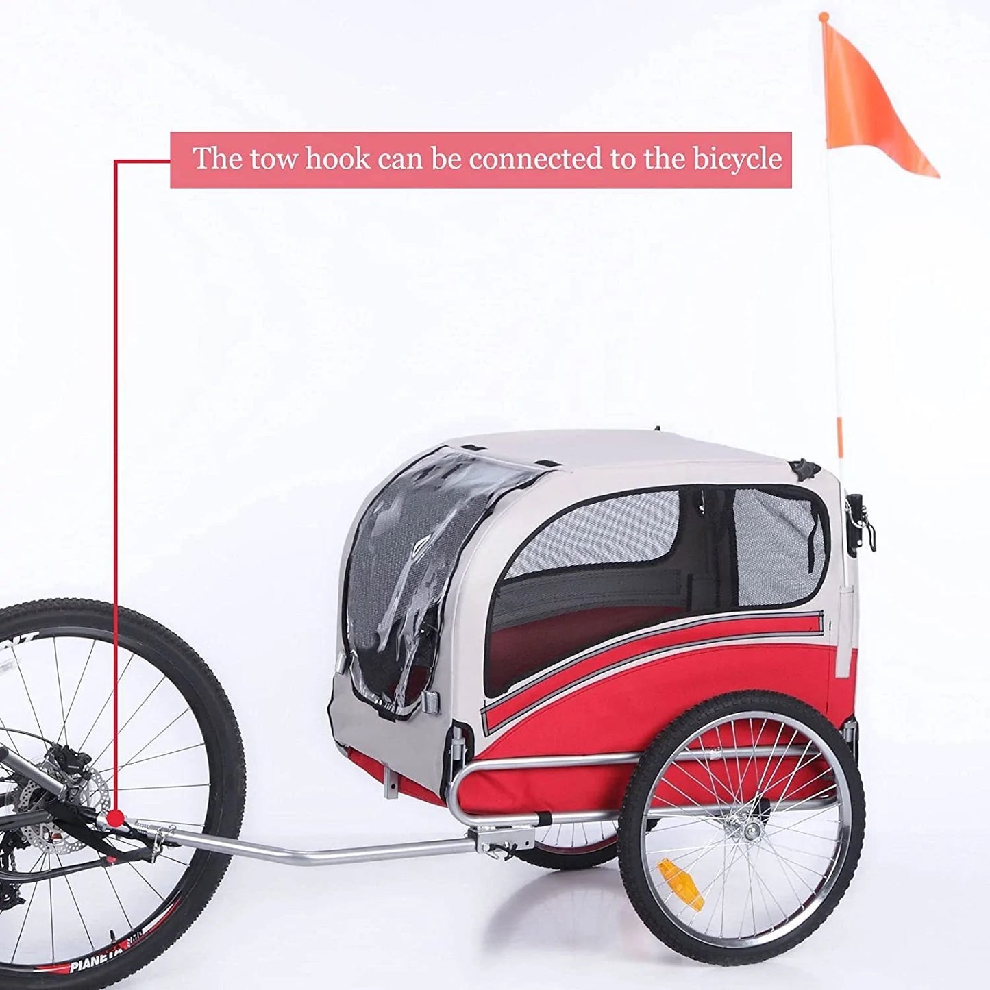 Pet Bicycle Trailer 2 in1 in Red