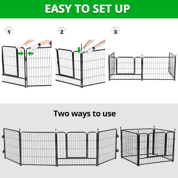 Pet Fence Barrier in Black 32x24 Inches