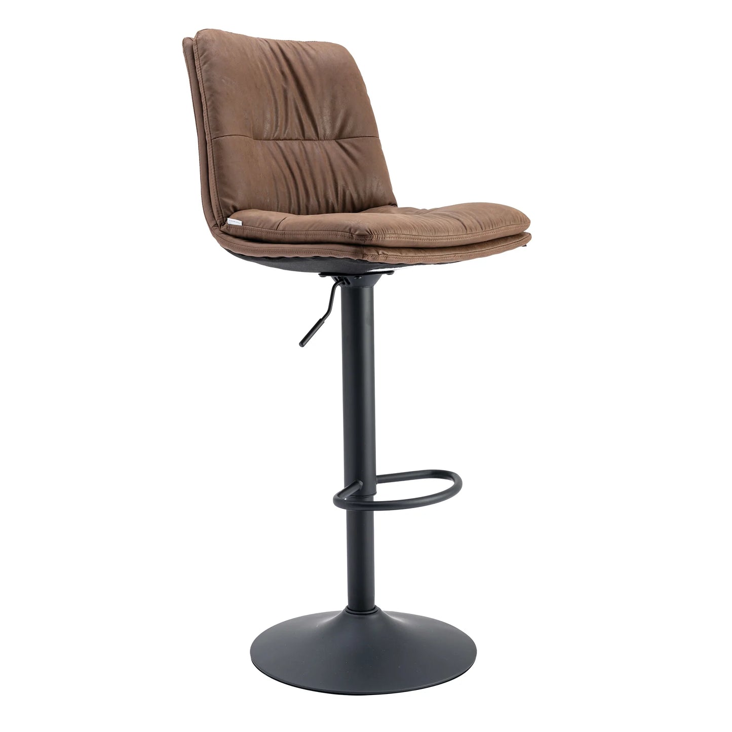 Bar Stools with Back and Footrest Counter Height Dining Chairs Set of 2