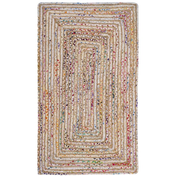 Area Rug Cape Cod Miah Braided in Beige And Multi 2ft 3in x 20ft