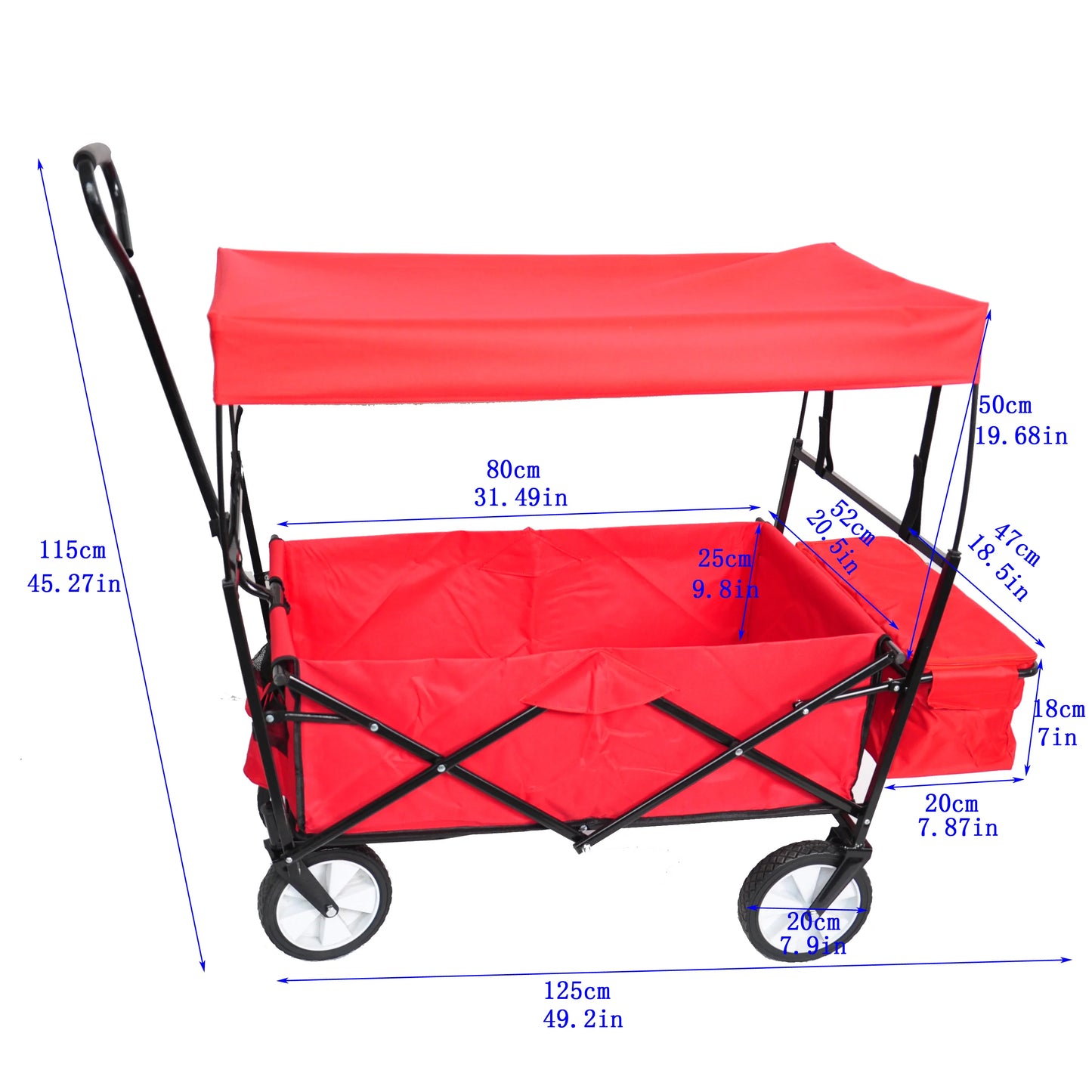 Wagon Cart for Garden in Red