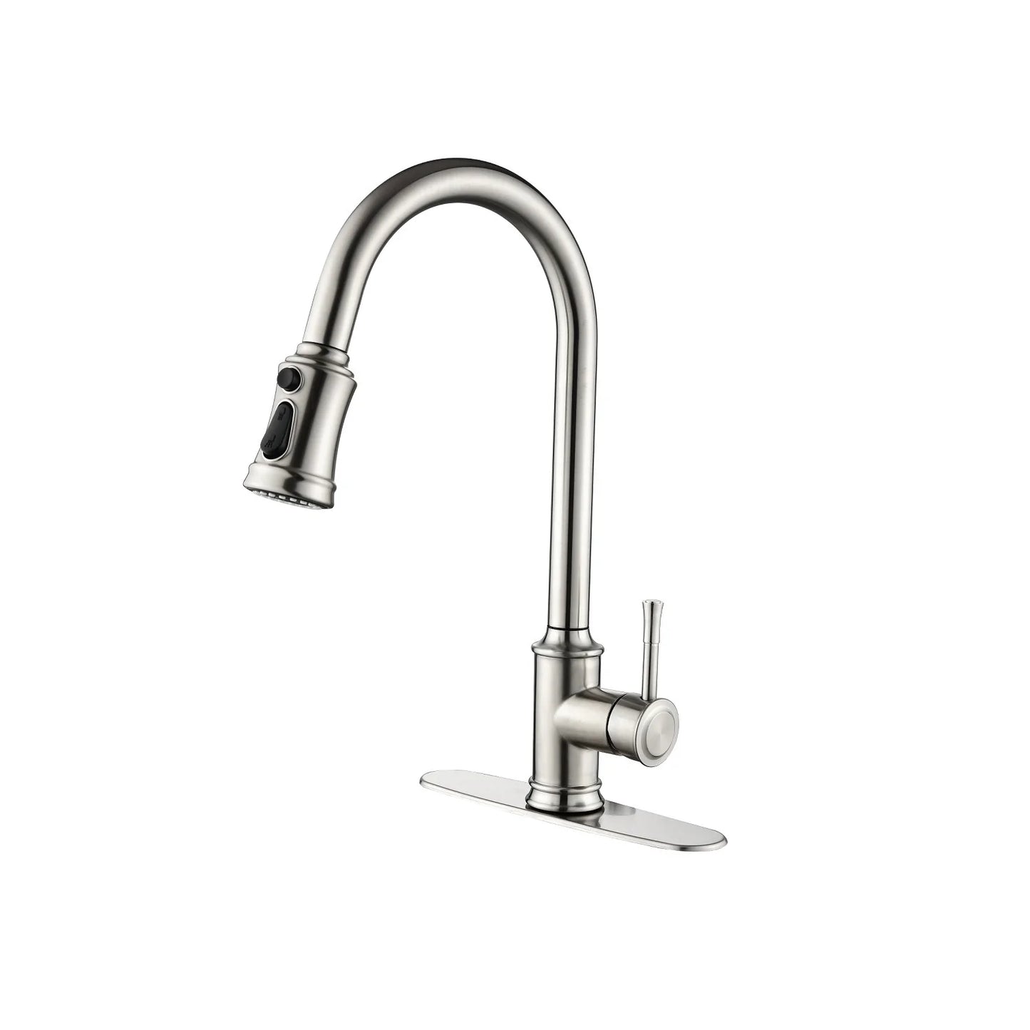 Kitchen Faucet with Pull Down Sprayer in Brushed Nickel