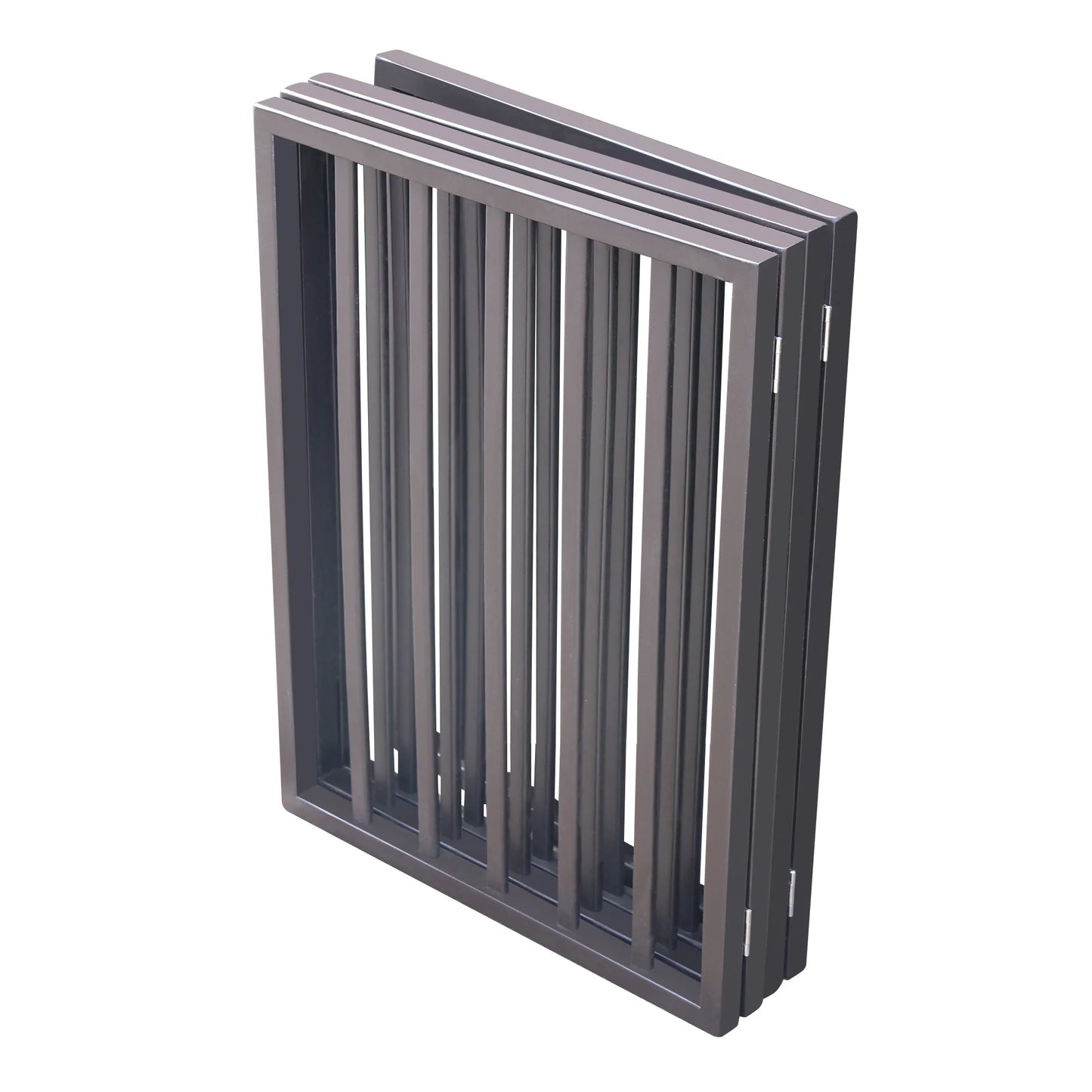 Folding Wooden Pet Gate in Dark Brown