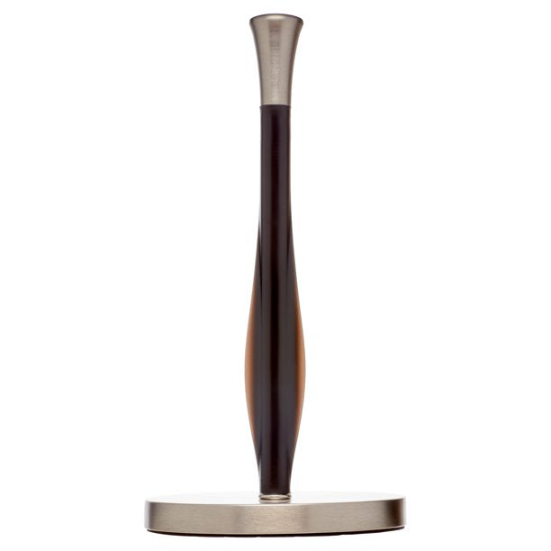 Paper Towel Holder with Weighted NonSlip Base 14 Inch in Black