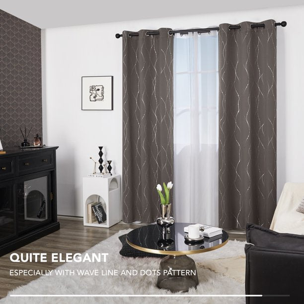 Curtain 2 Panels Size 42x108 Inches Color Taupe
