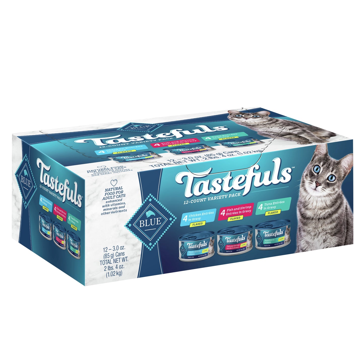 Tuna Chicken and Fish and Shrimp Flaked Wet Cat Food