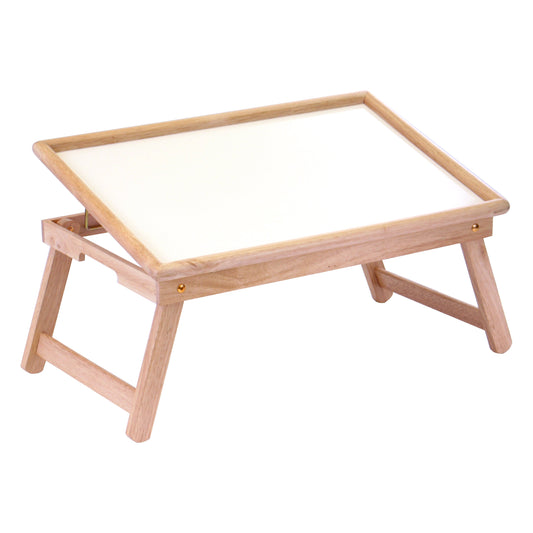 Breakfast Bed Tray Flip Top in Natural & White
