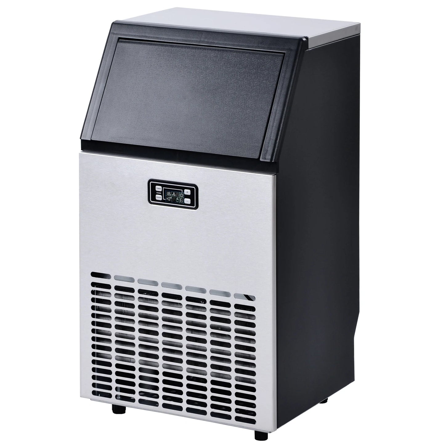 Freestanding Commercial Ice Maker Machine in Silver