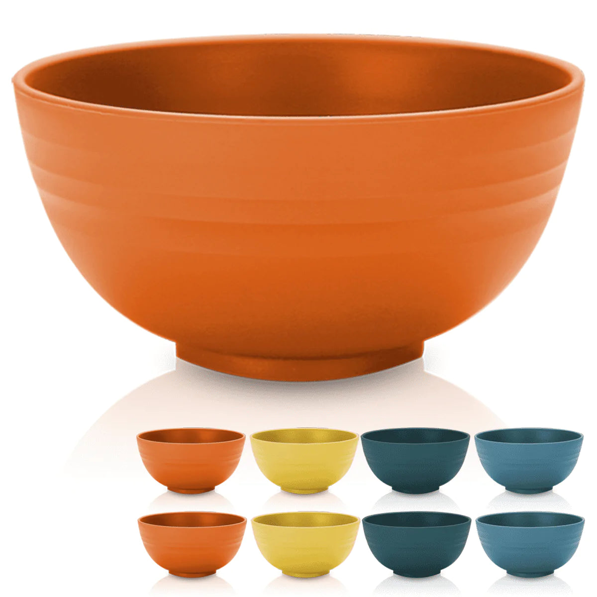 Cereal Bowls 8 Pieces in Orange