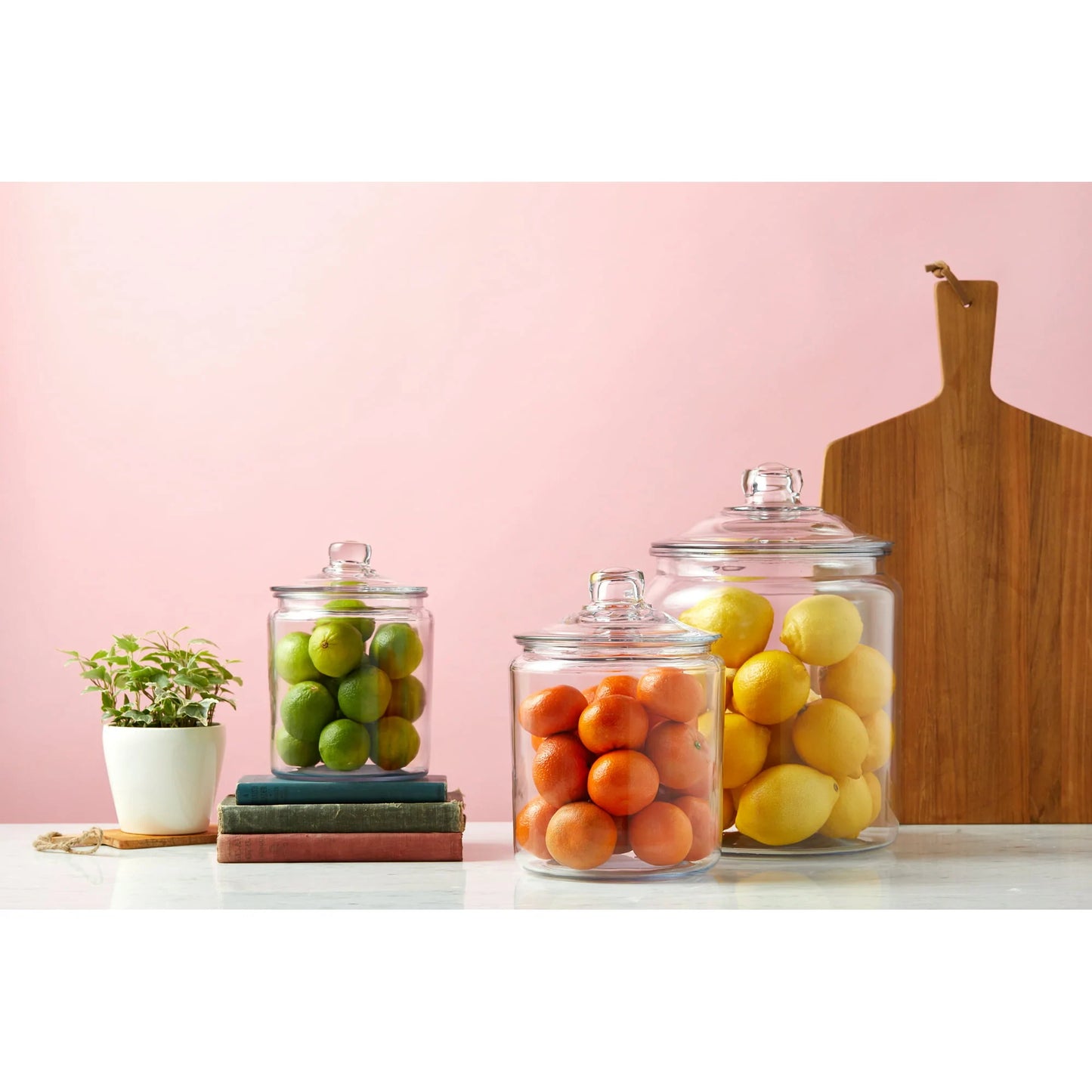 Glass Storage Heritage Hill Jar 1 Gal Set of 2