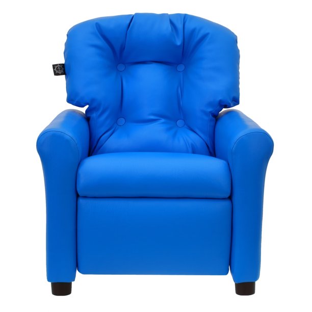 Traditional Kids Recliner Chair Blue