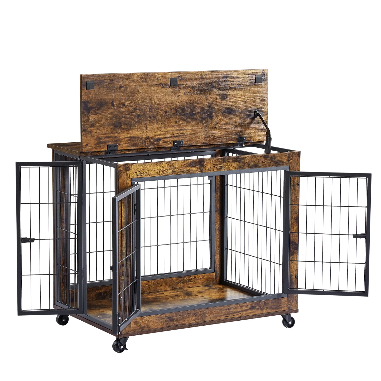 Furniture Crates for Small Dogs in Rustic Brown