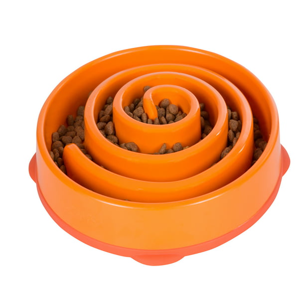 Dog Bowl Slow Feeder Orange Large