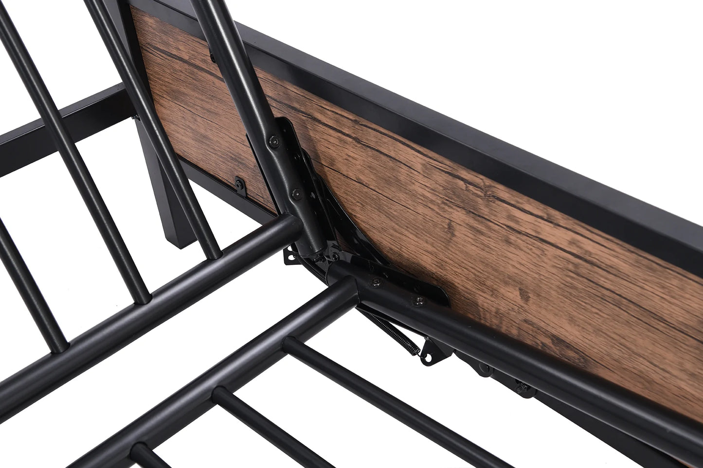 Bed in Twin Over Full Futon Bunk Black