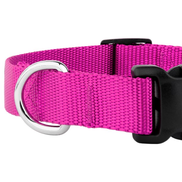 Deluxe Nylon Dog Collar Fuchsia Large