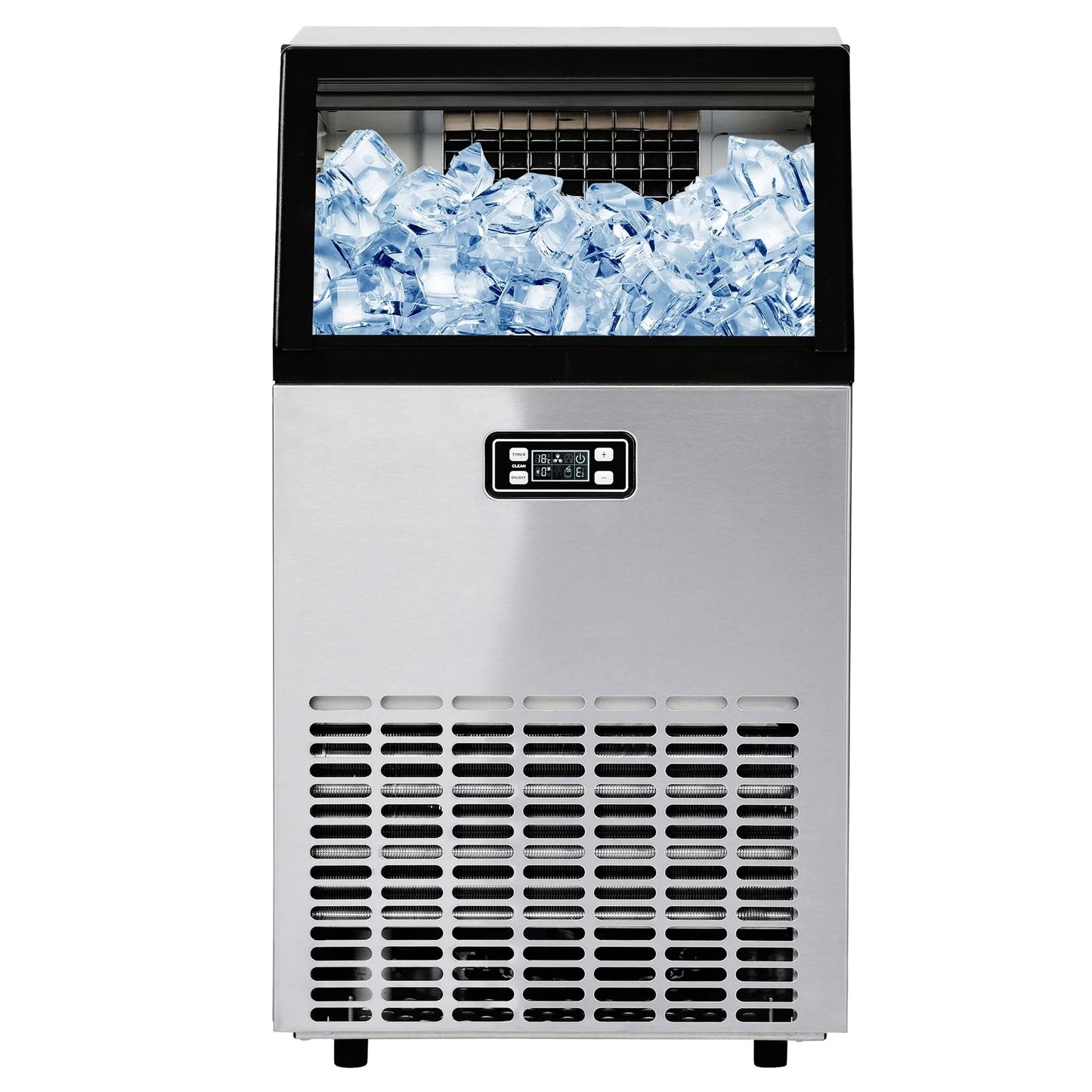 Freestanding Commercial Ice Maker Machine in Silver