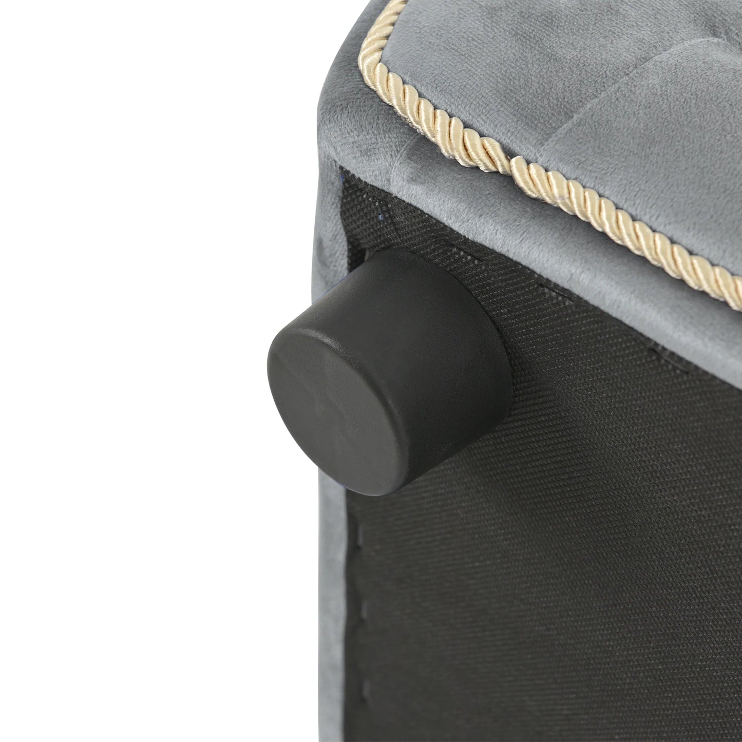 Pet Sofa with Buttons And Beige Rope Lines in 27 Inches Gray