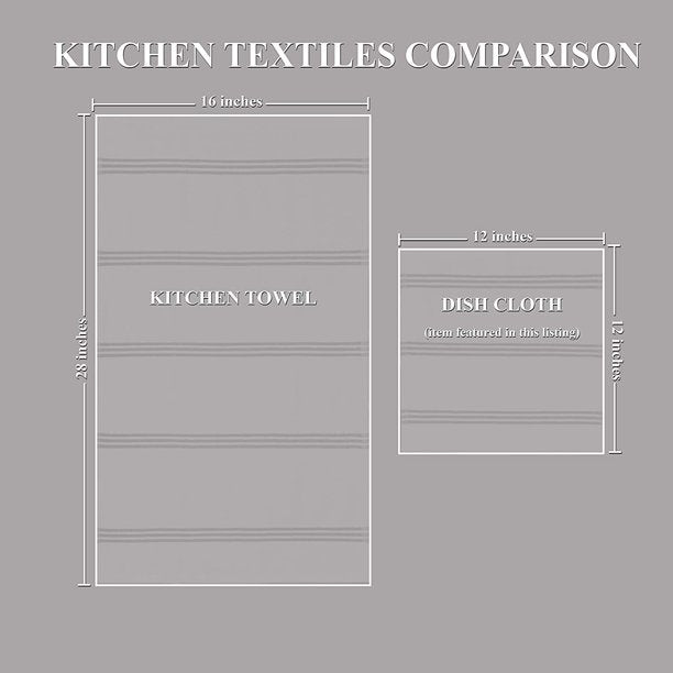 Kitchen Dishcloth Cotton Terry in Dark Blue 8 Packs