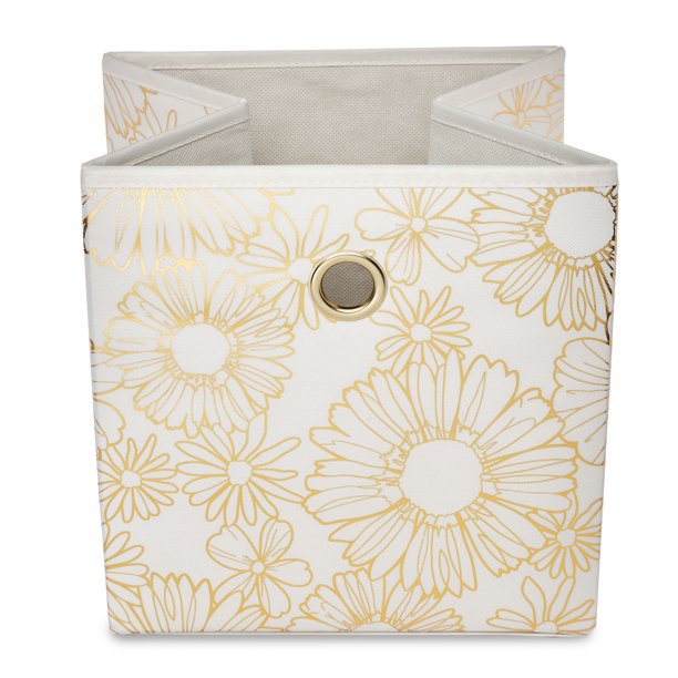 Storage Bins Gold Metallic 4 Pack