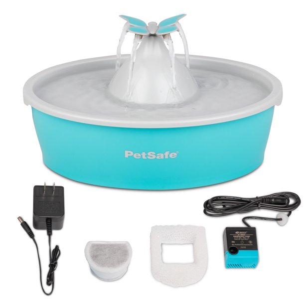 Automatic Pet Fountain in Blue White