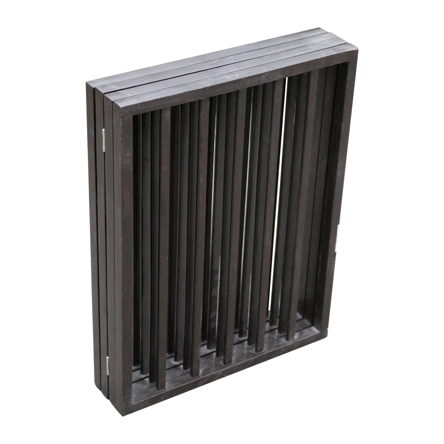Folding Wooden Pet Gate in Dark Brown