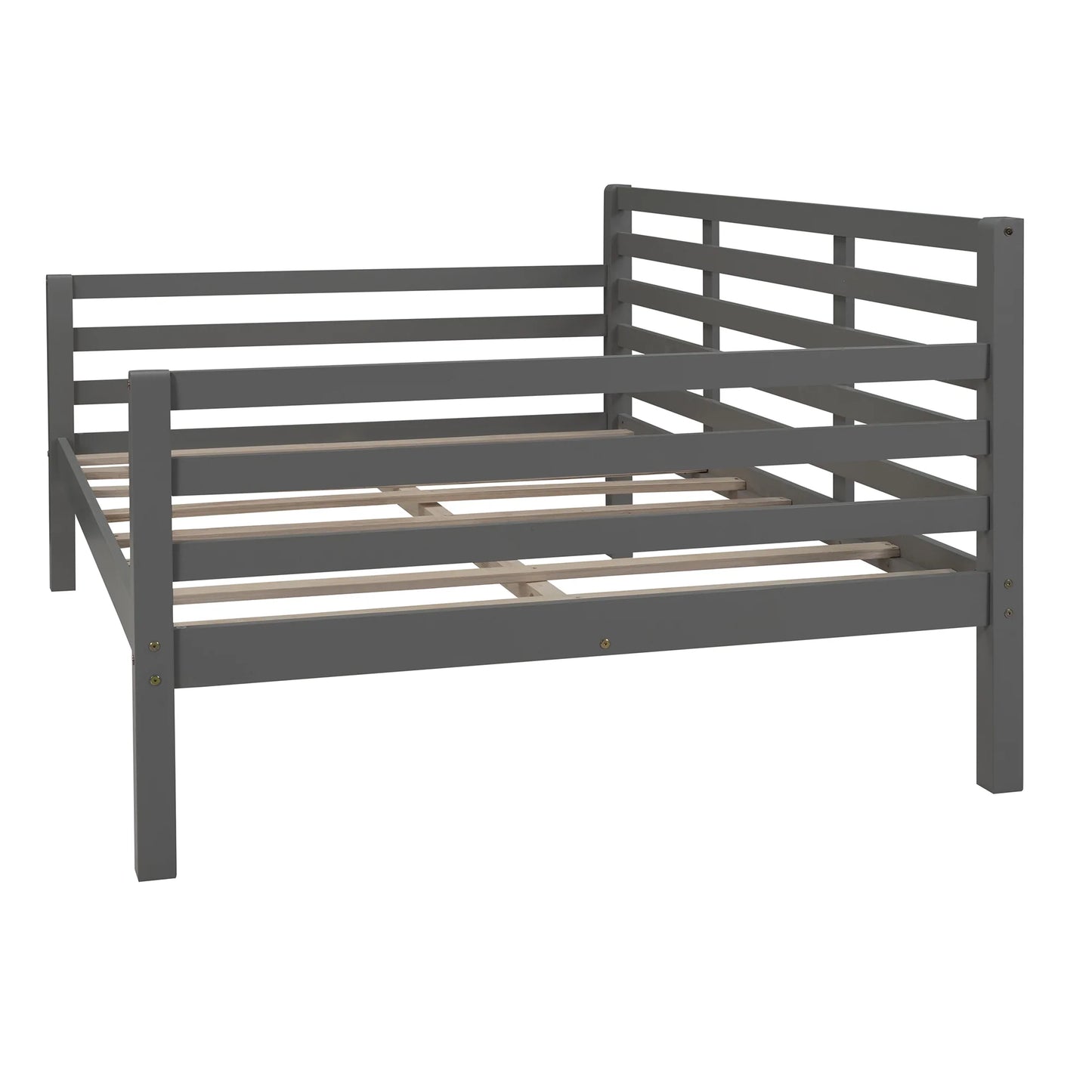 Wooden Full Size Daybed with Clean Lines in Gray