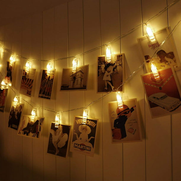 Photo Clip String Fairy 20 LED Lights for Decorations Warm White