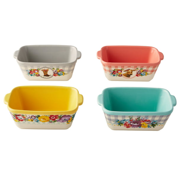 Ceramic Loaf Set 4 Pack in Sweet Romance Blossoms
