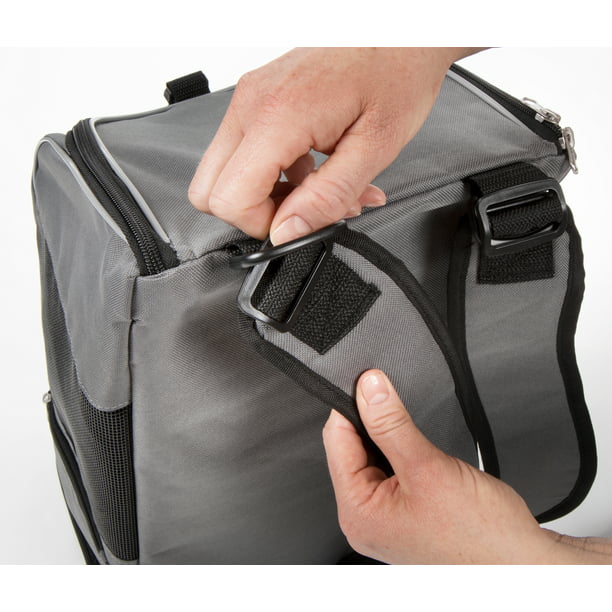 Pet Backpack Travel Carrier in Medium Gray