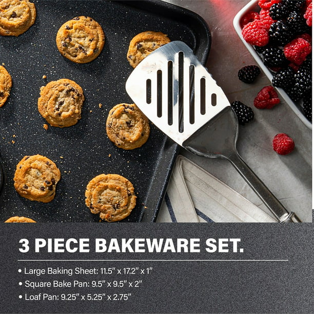 Cookware Bakeware Set with Ultra Nonstick in Black 20 Pieces