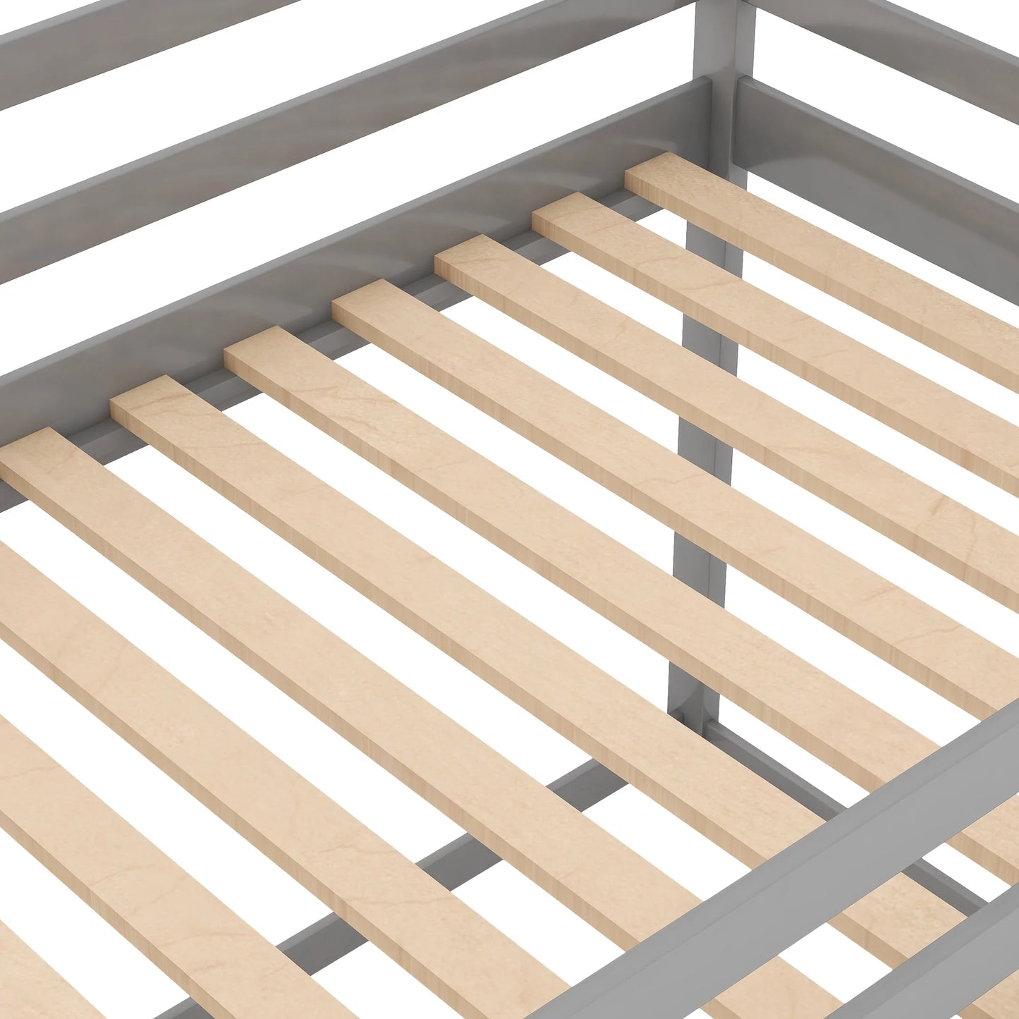 Low Bunk Bed Twin Size in Gray