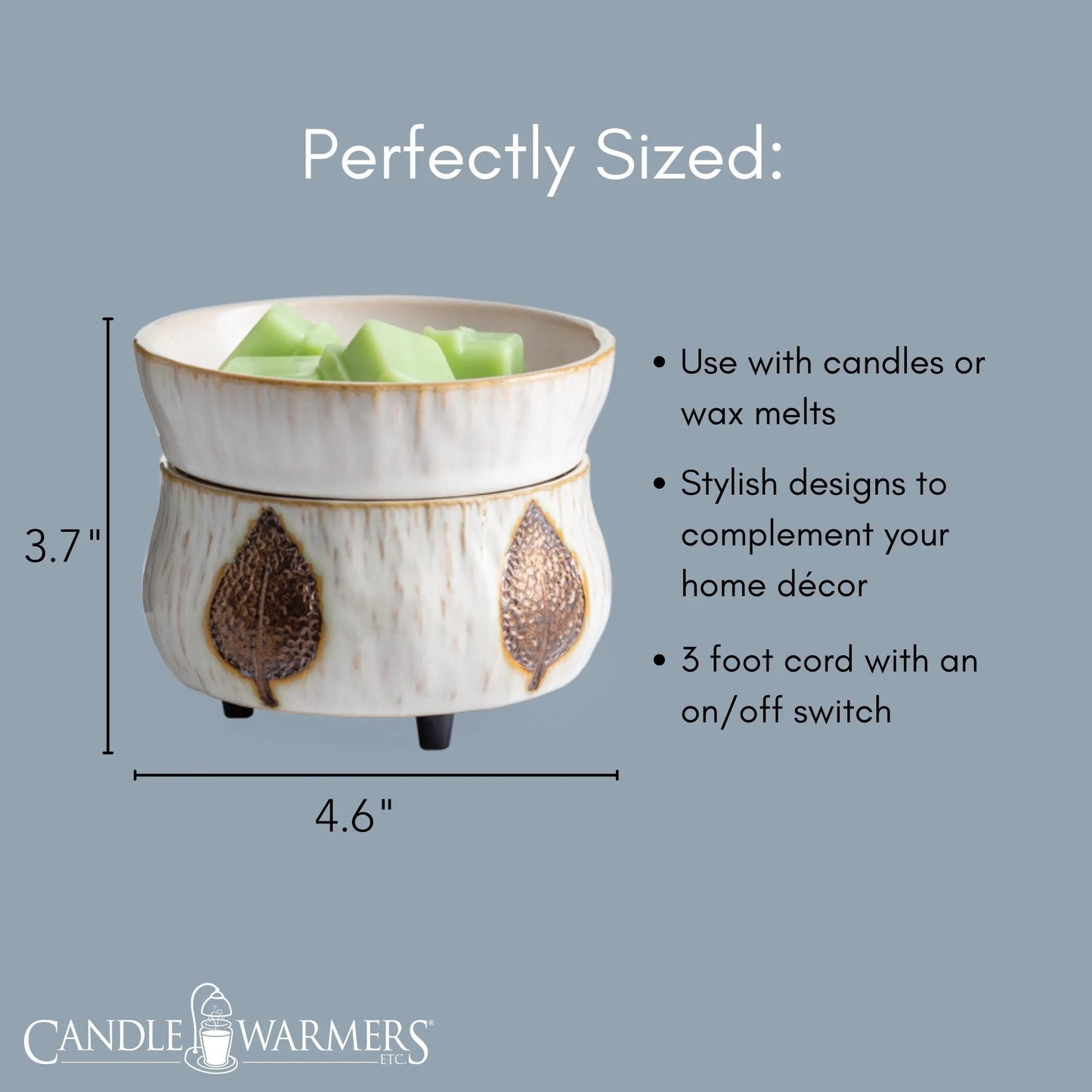 Candle and Fragrance Warmer Leaf in White