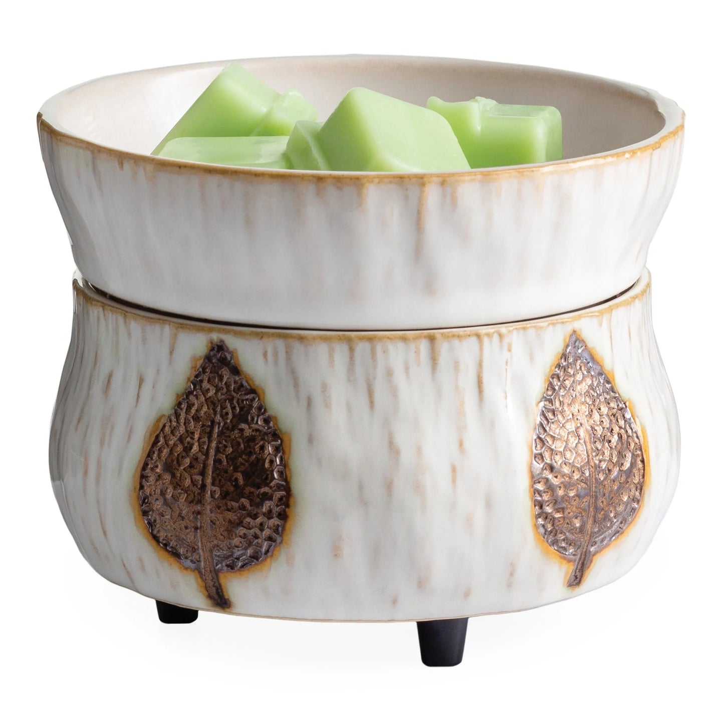 Candle and Fragrance Warmer Leaf in White