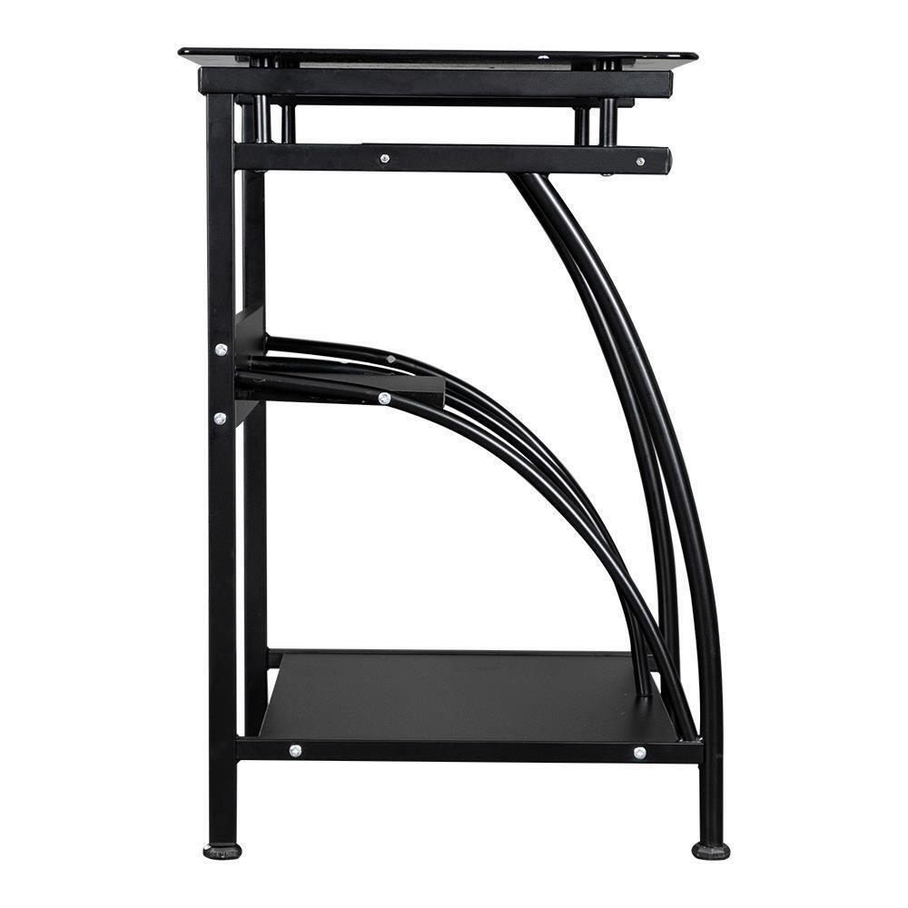 Computer Desk with Pullout Keyboard in Black - Vogue Homes