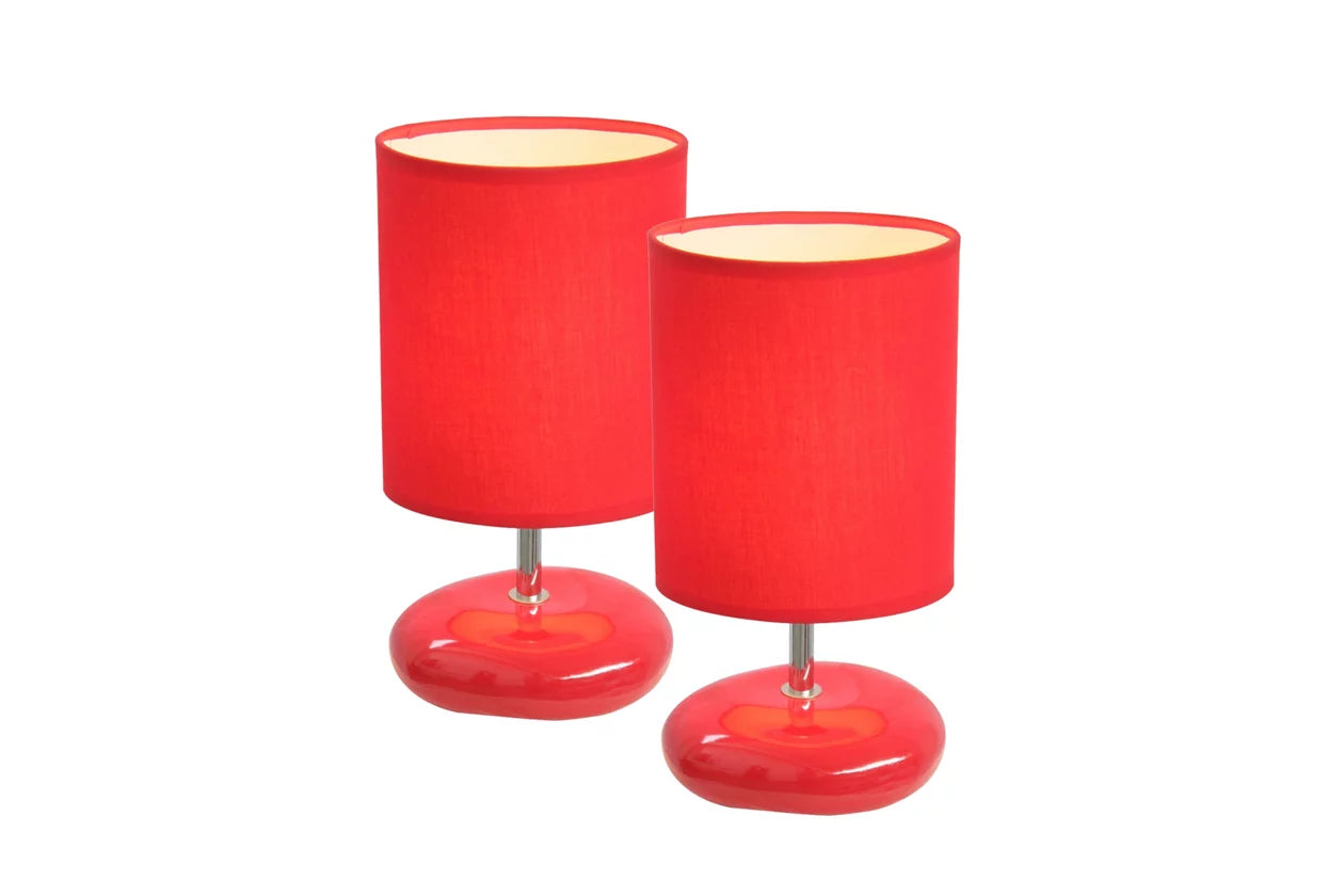 Table Lamp in Small Stone Look 2 Pack Set