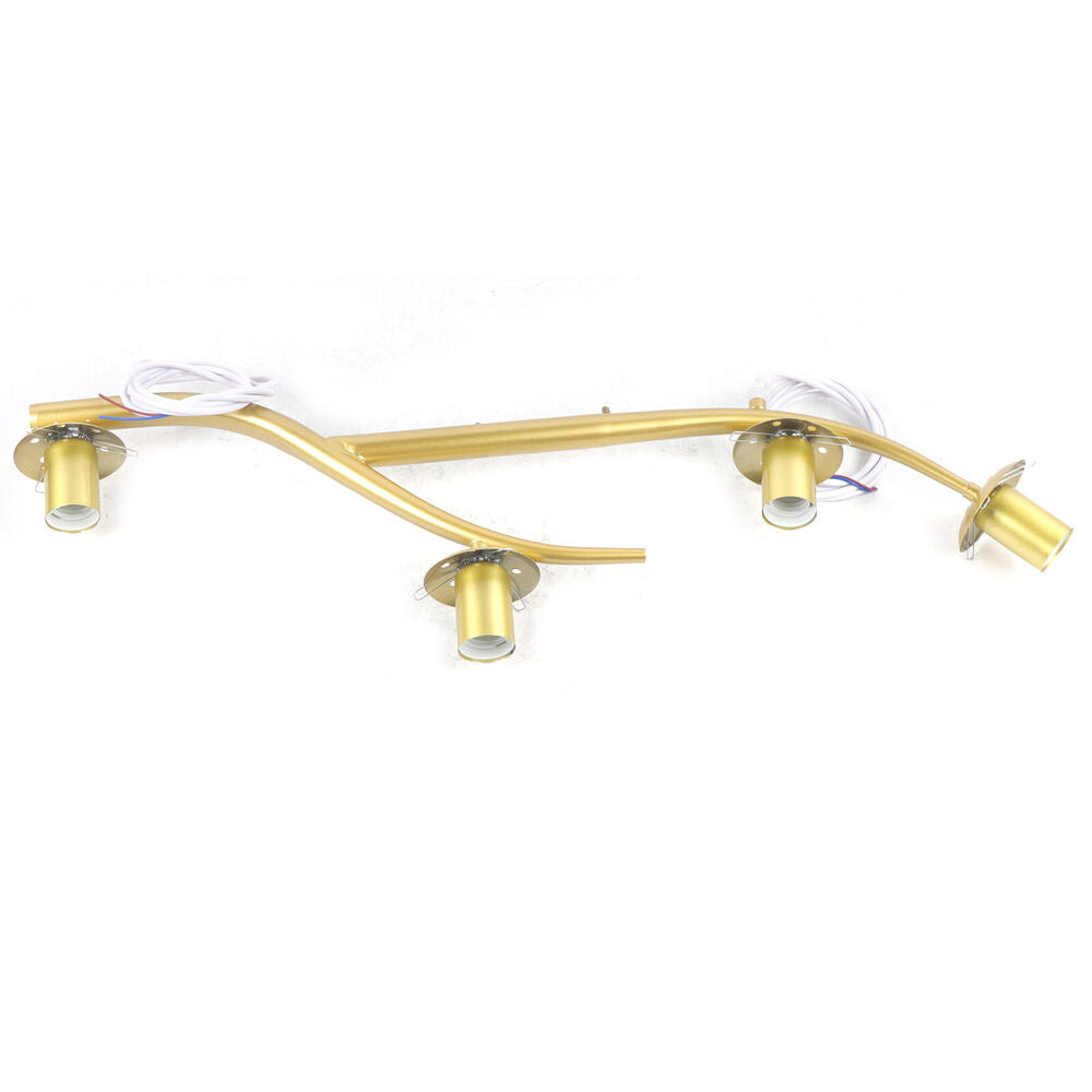 Chandelier 4 Glass Pendant in Gold