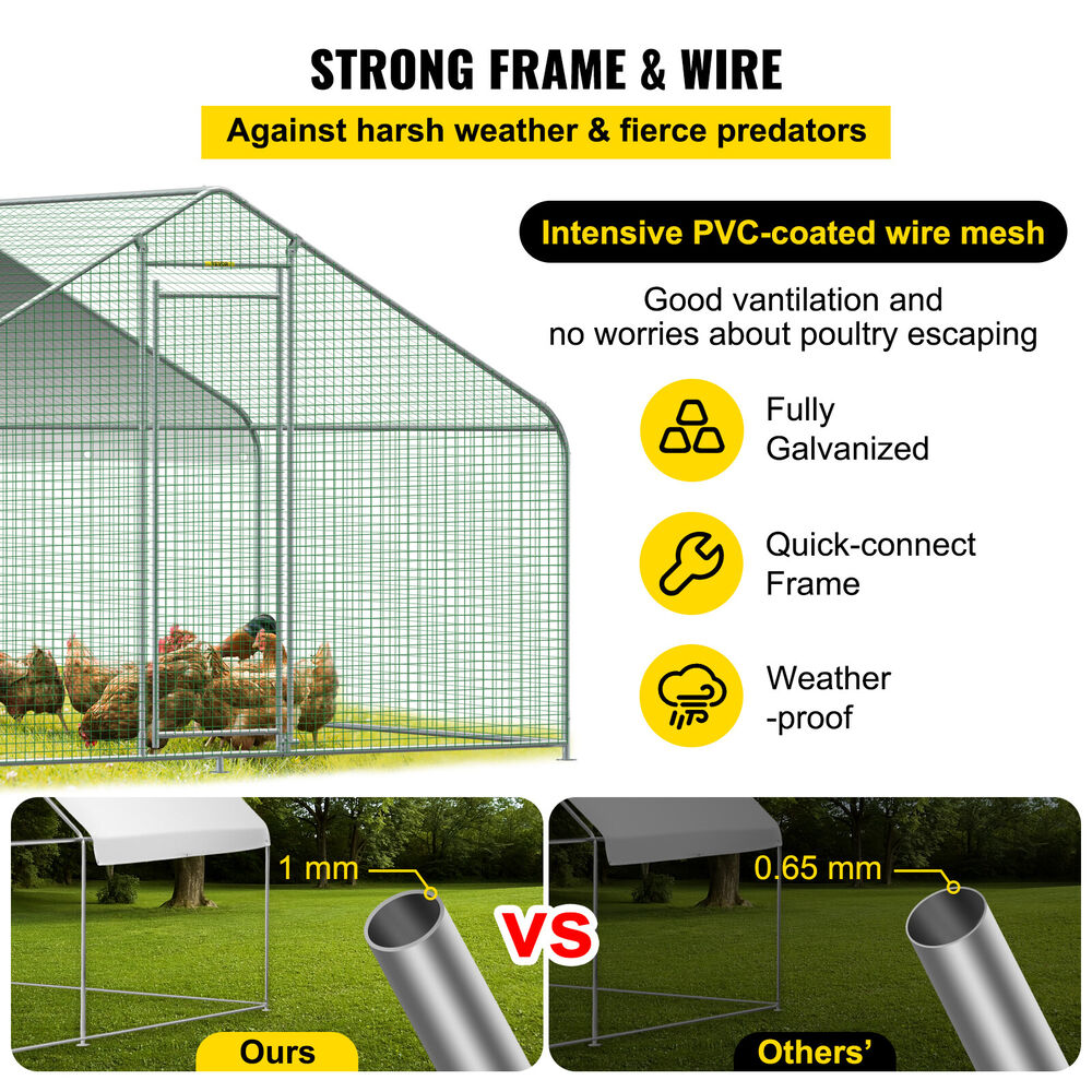 Chicken Coop Spire Walk-in Cage 12.8x9.8x6.5 ft - Pets R Family