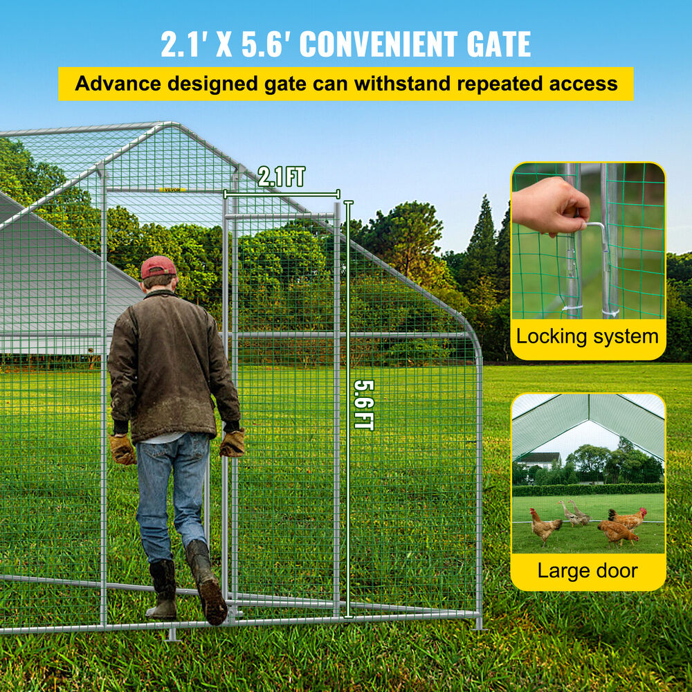 Chicken Coop Spire Walk-in Cage 12.8x9.8x6.5 ft - Pets R Family