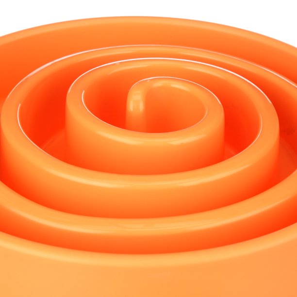 Dog Bowl Slow Feeder Orange Large