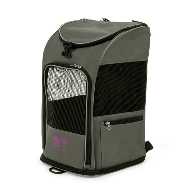 Pet Backpack Travel Carrier in Medium Gray
