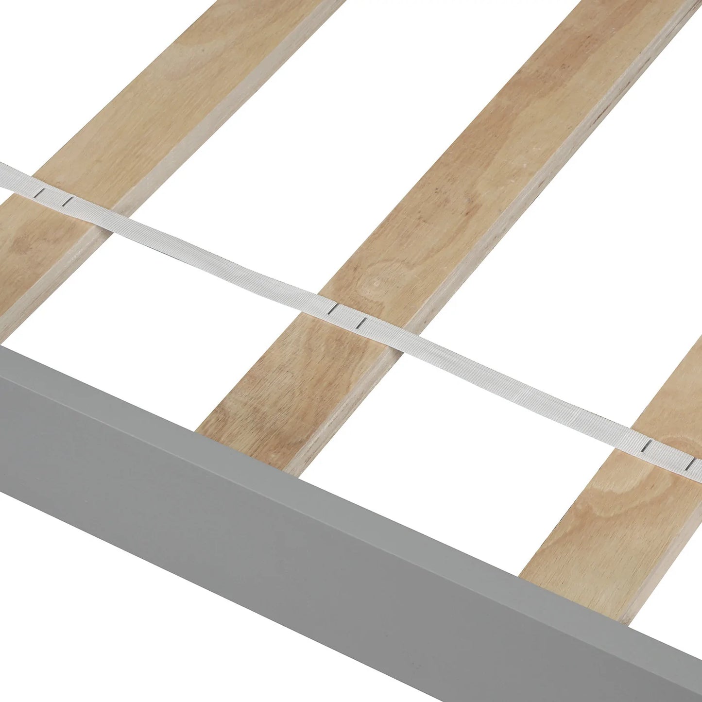 Bed Wood Platform in Twin Gray
