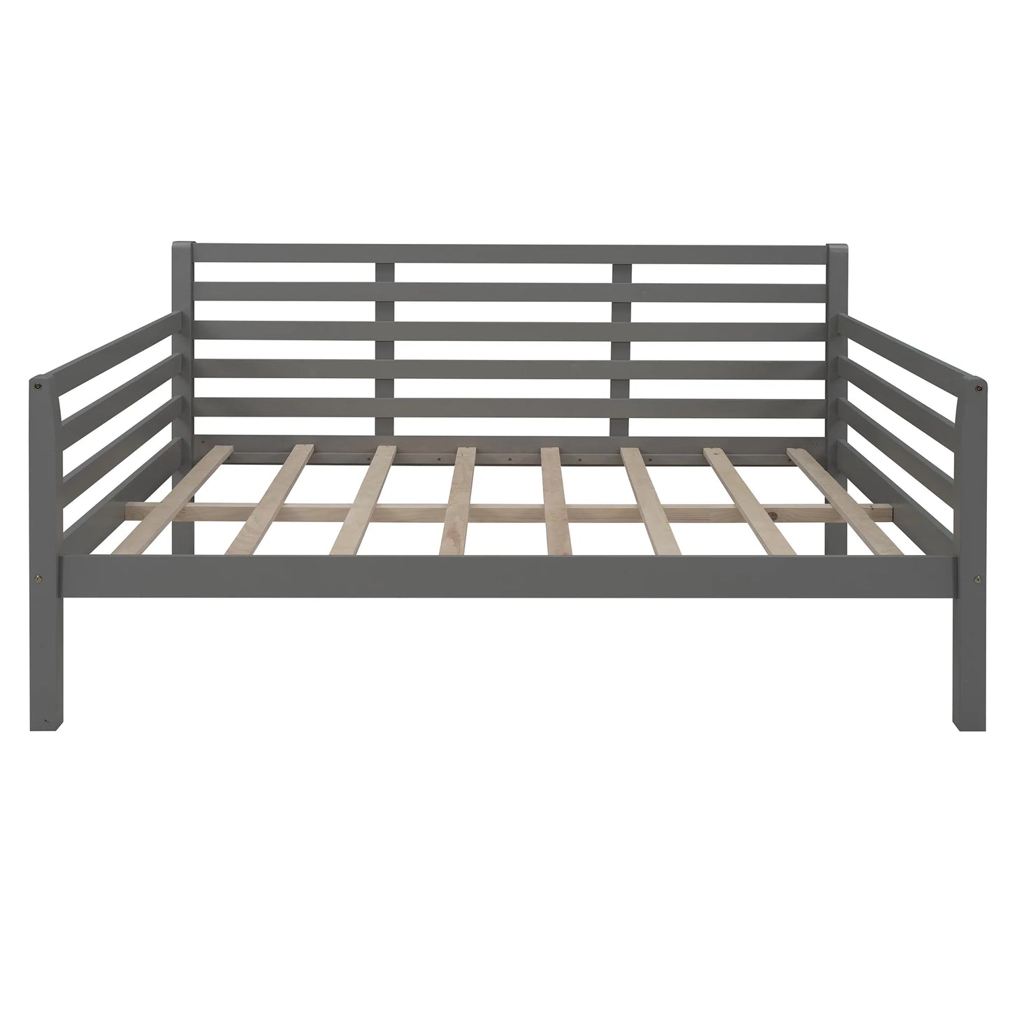 Wooden Full Size Daybed with Clean Lines in Gray